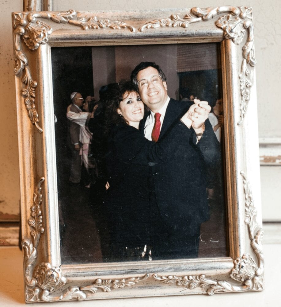 A framed photograph of Rabbi Kenneth Berger and his wife, Aviva. Both died in a plane crash.
